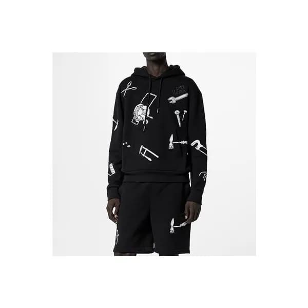 루이비통 남성 캐쥬얼 블랙 반바지 - Louis vuitton Mens Black Half… - 1