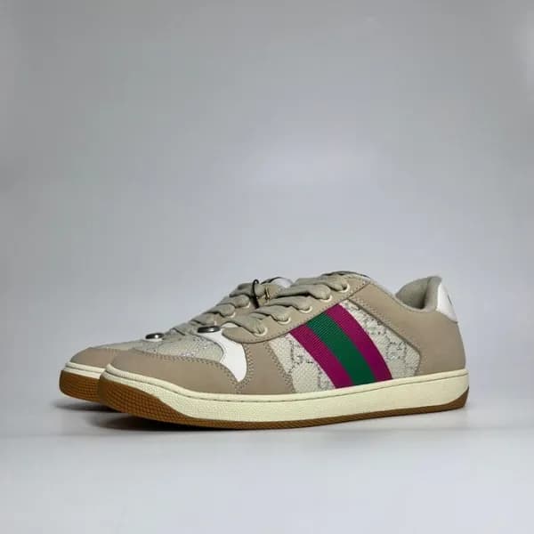 구찌 남/녀 베이지 스니커즈 - Gucci Unisex Beige Sneakers- gu6… - 1