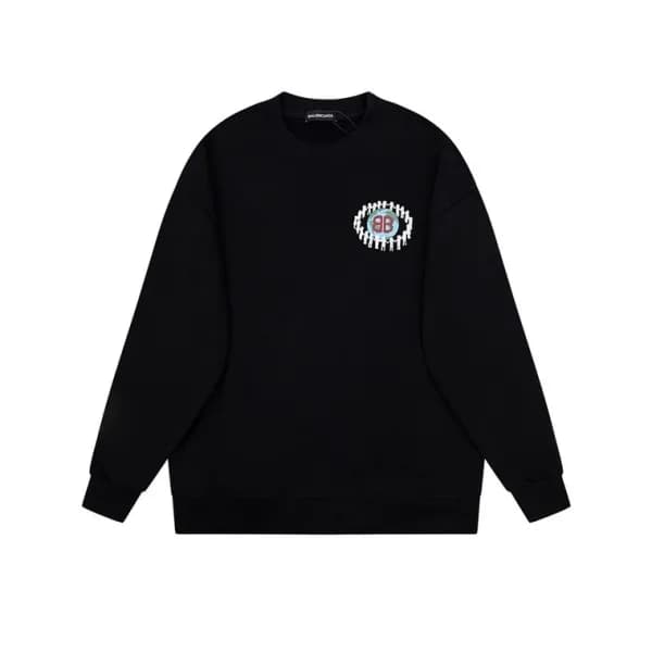 발렌시아가 남/녀 블랙 맨투맨 - Balenciaga Unisex Black Tshirts… - 1