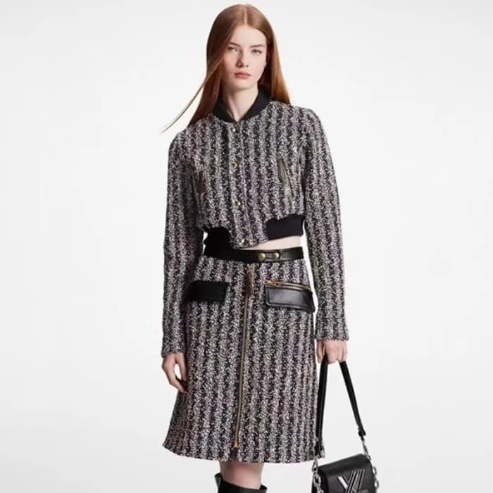 루이비통 여성 블랙 트위드 자켓 - Louis vuitton Womens Black Twe… - 1