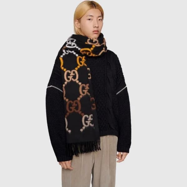 구찌 여성 블랙 머플러 - Gucci Womens Black Muffler - gu1079… - 1