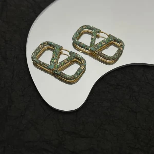 발렌티노 여성 그린 이어링 - Valentino Womens Green Earring - … - 1