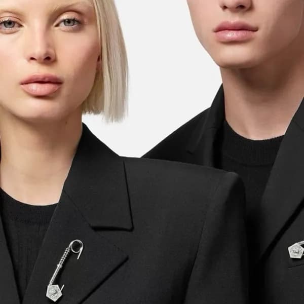 베르사체 남/녀 골드 브로치 - Versace Unisex Gold Brooch - acc… - 1