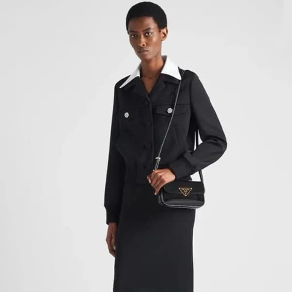 프라다 여성 블랙 플랩백 - Prada Womens Black Plat Bag - prb8… - 1