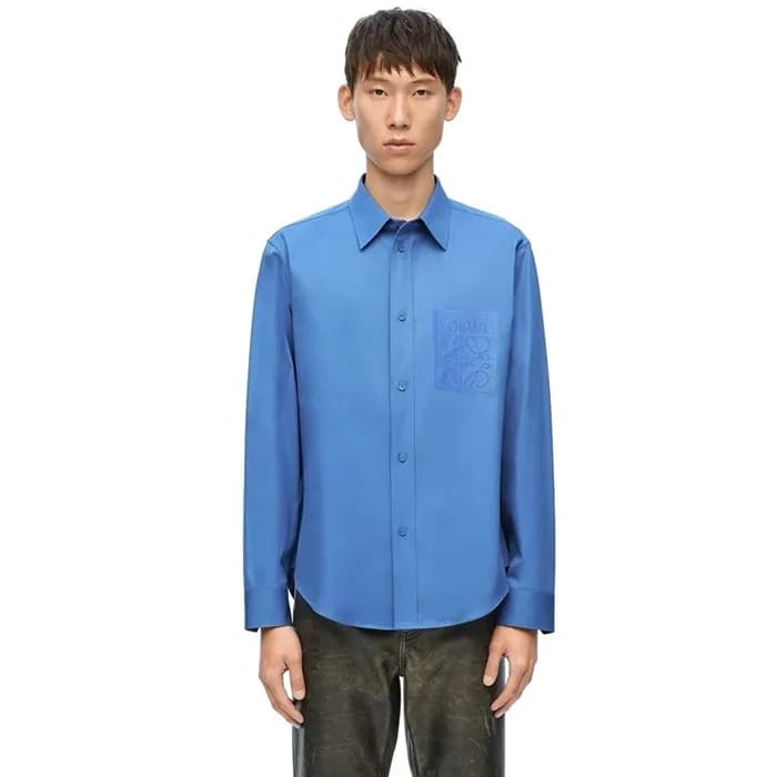 로에베 남성 블루 셔츠 - Loewe Mens Blue Shirts - loc337x - 1