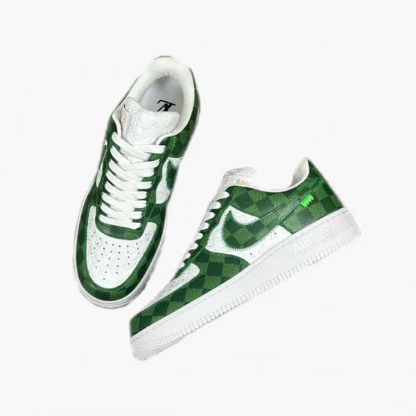 루이비통 x Air Force1 남성 그린 스니커즈 - Louis vuitton x Air… - 1