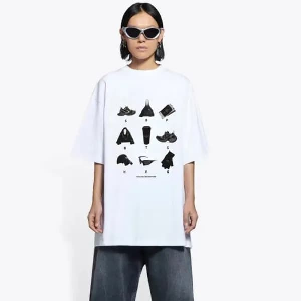 발렌시아가 남성 라운드 반팔 티셔츠 - Balenciaga Mens Round Tshirt… - 1