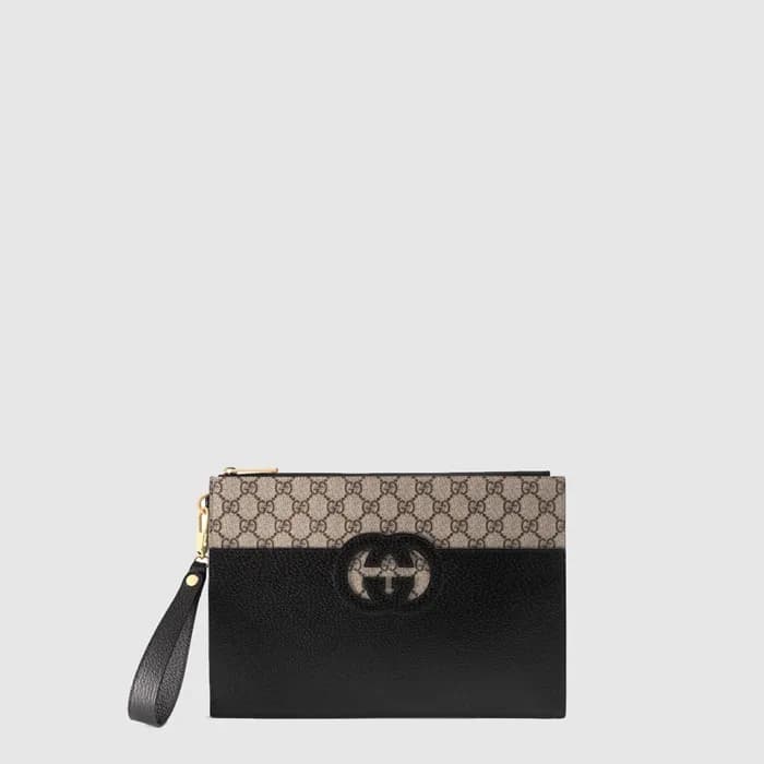 구찌 남성 컷아웃 인터로킹 G 클러치 - Gucci Mens Cutout Interlock… - 1