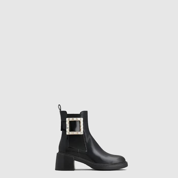 로저비비에 여성 비브 레인저스 스트라스 버클 첼시 앵클 부츠 - Roger Vivier W… - 1