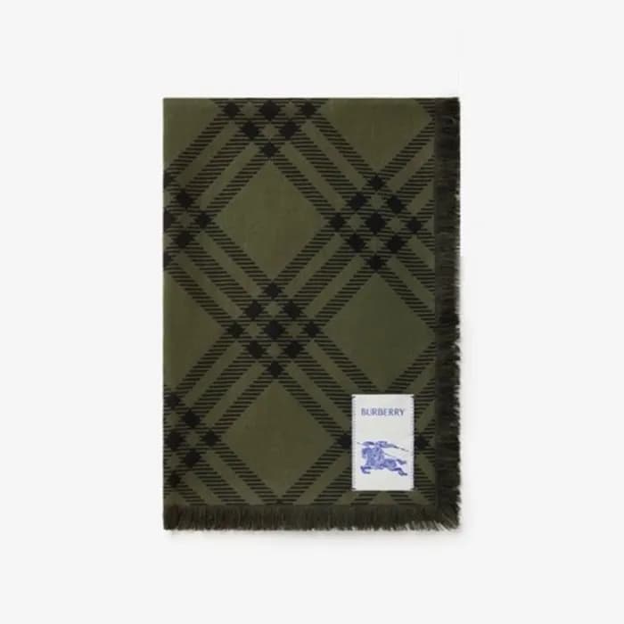 버버리 남/녀 체크 스카프 - Burberry Unisex Checked Scarf - a… - 1