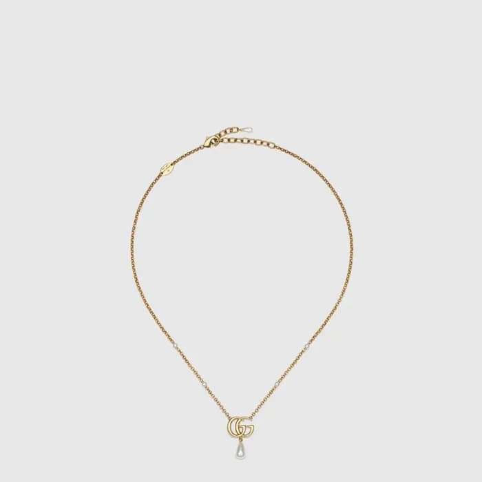 구찌 여성 GG 마몽 펜던트 목걸이 - Gucci Womens GG Marmont Pendant Necklace - acc10667x - 1