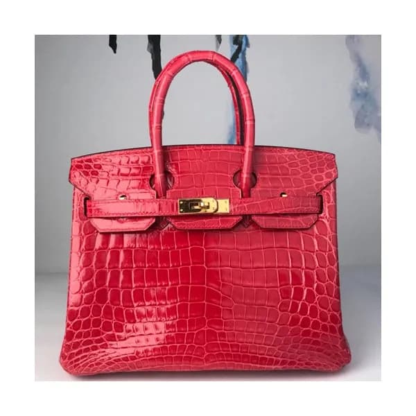 Hermes Birkin Crocodile Leather Tote Shoulder Bag … - 1