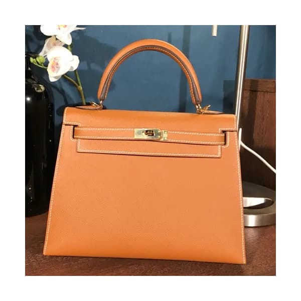 Hermes Kelly Epsom Leather Tote Shoulder Bag ,25cm… - 1