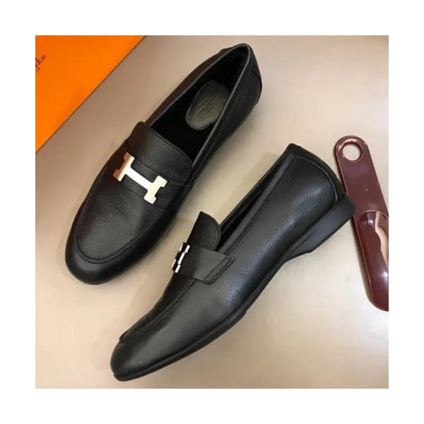 [커스텀급] Hermes 2018 Mens Leather Logo Loafer - 에르메스… - 1