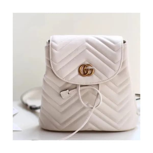 Gucci Marmont Matlase Women Leather Back Pack,19CM… - 1