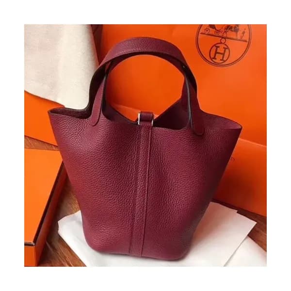 Hermes Picotin Lock Leather Tote Bag,18cm - 에르메스 피… - 1