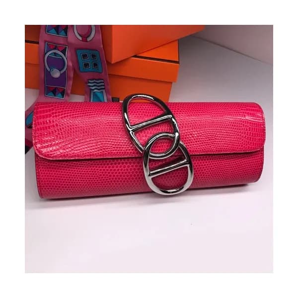 Hermes Egee Lizard Leather Clutch Bag - 에르메스 에게 리… - 1