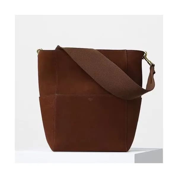 Celine Leather Sangle Shoulder Bag,33CM - 셀린느 레더 상… - 1