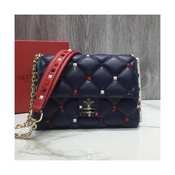 Valentino 2019 Leather Garavani CandyStud Small Ch… - 1
