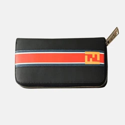 Fendi 2019 Leather Zip Round Wallet - 펜디 남여공용 레더 지… - 1