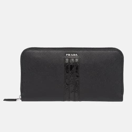 Prada 2019 Mens Saffiano Leather Zip Wallet 2ML317… - 1