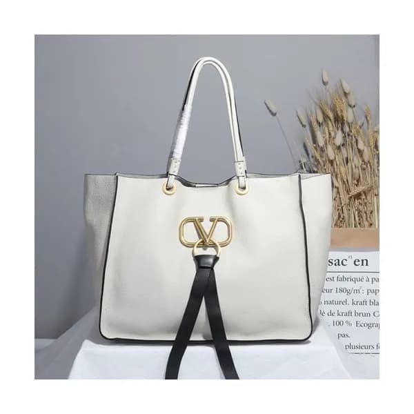Valentino 2019 V-ring Tote Shopper Bag,28/34CM - 발… - 1