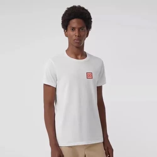 Givenchy 2019 Mens Logo Silket Short Sleeved POLE … - 1