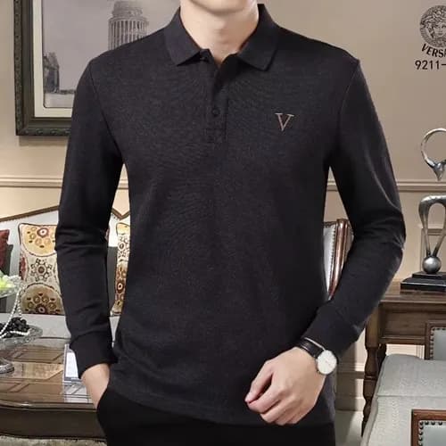 Versace 2019 Mens Cotton T-shirt - 베르사체 남성 코튼 긴팔티셔… - 1