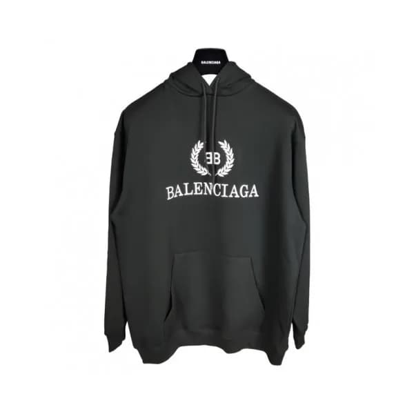 Balenciaga 2019 Mm/Wm Logo Oversize Cotton Hood Te… - 1