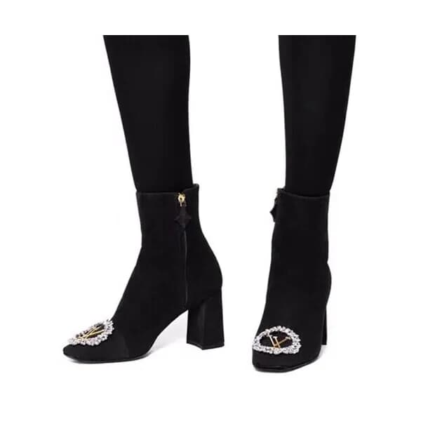Louis vuitton 2019 Ladies Suede Middle Heel Boots … - 1