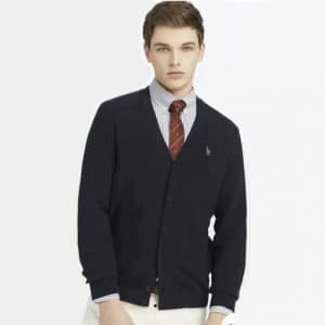 Hazzys Mens Business V-neck Wool Cardigan - 헤지스 20…