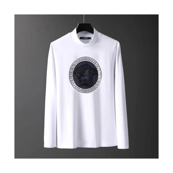 Versace 2019 Mens Medusa Logo Turtle-neck Tshirt -… - 1