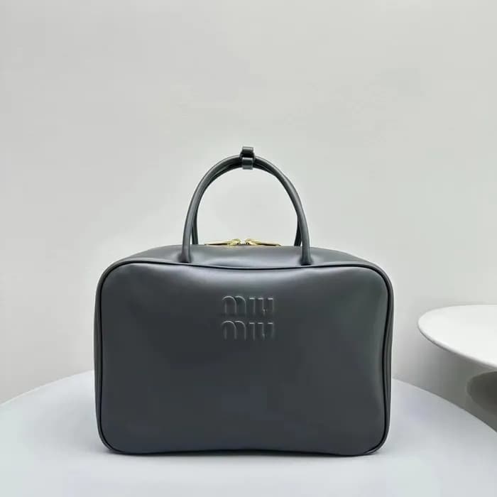 MiuMiu 2023 Leather Tote Bag,35cm - 미우미우 2023 레더 토… - 1