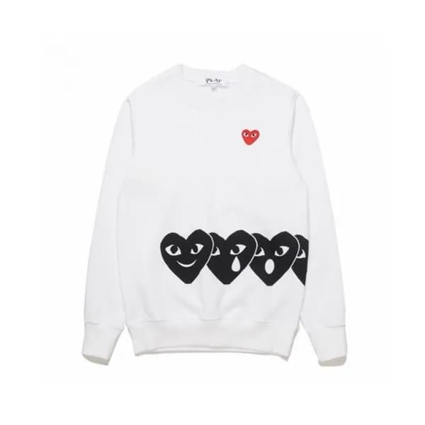 Cdgplay 2019 Unisex Print Heart Cotton Tshirts - 꼼… - 1