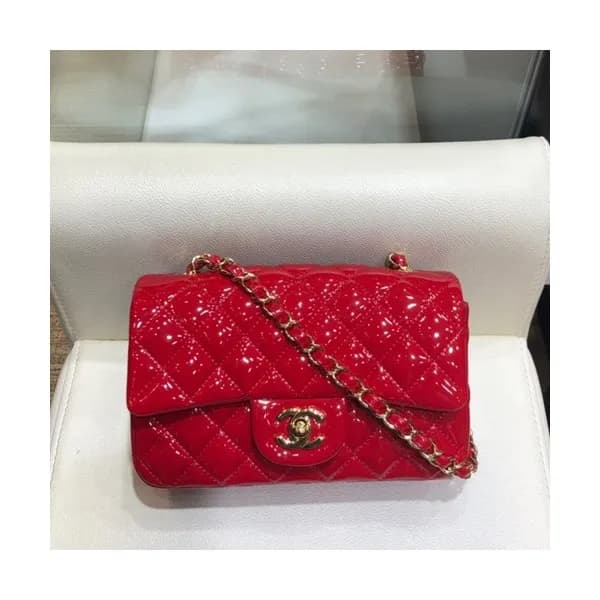 Chanel 2019 Leather Chain Shoulder Cross Bag,20CM … - 1