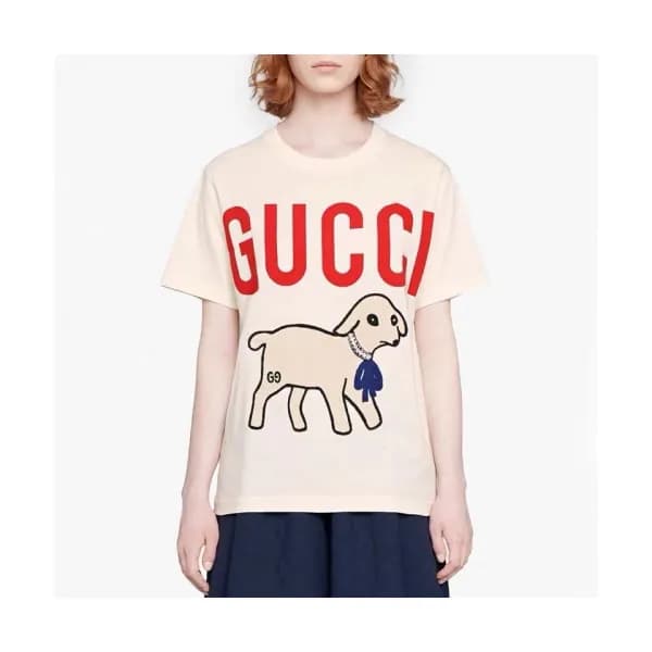 [매장판]Gucci 2020 Mm/Wm Logo Cotton Short Sleeved Ts… - 1