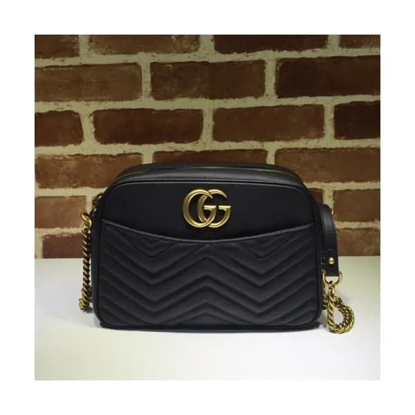 Gucci 2020 GG Marmont Matlase Leather Women Should… - 1