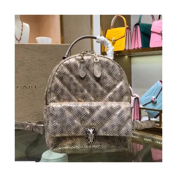 Bvlgari 2020 Serpenti Cabochon Shoulder Bag / Back… - 1