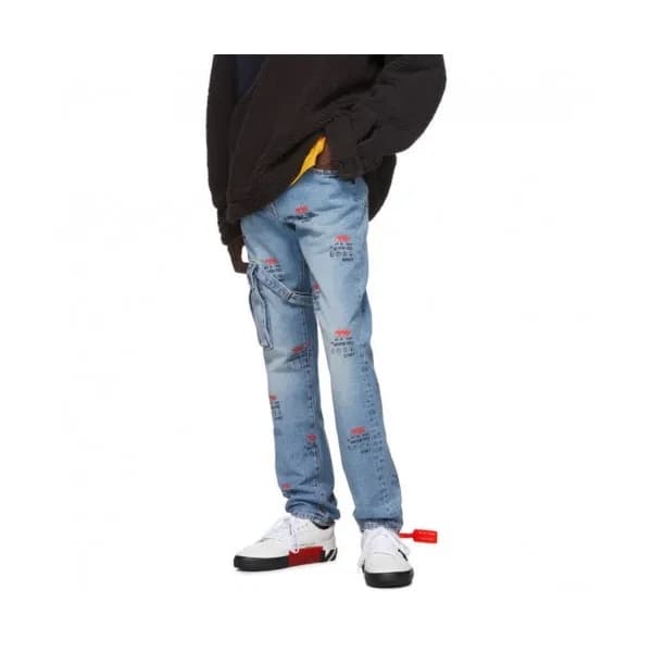 [오프화이트]Off-white 2020 Mens Logo Denim Jeans - 오프화이… - 1