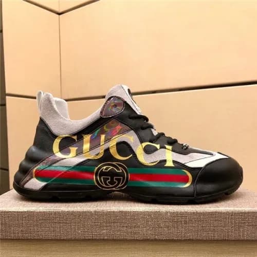 Gucci 2020 Men's Leather Sneakers - 구찌 2020 남성… - 1