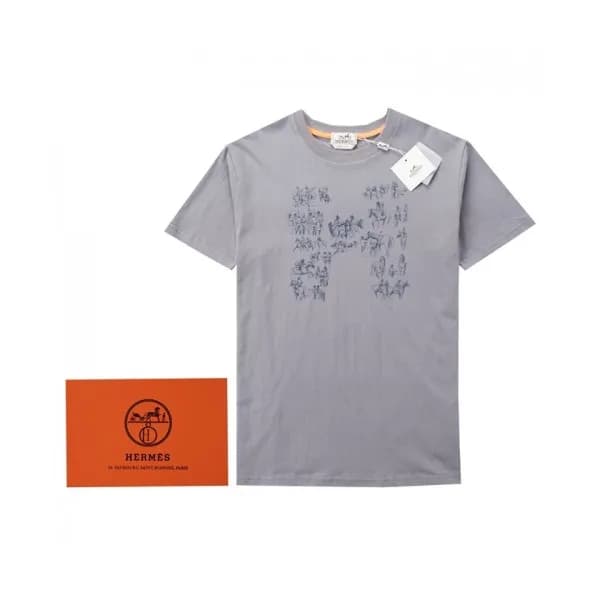 [에르메스]Hermes 2021 Mens Crew-neck Short Sleeved Tsh… - 1