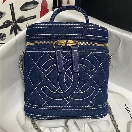 [샤넬]Chanel 2021 Denim Bucket Shoulder Bag,17cm - 샤… - 1