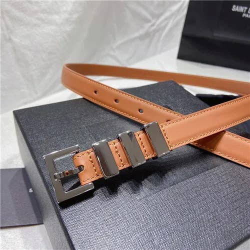 Saint Laurent 2021 Women's Leather Belt,2.0cm,… - 1