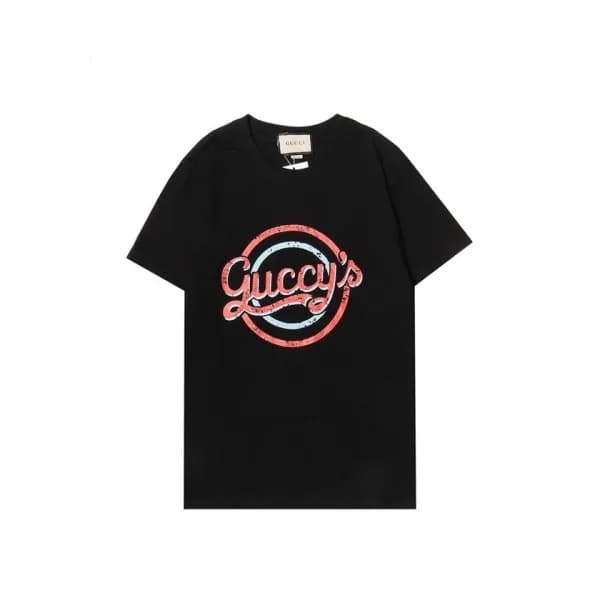 Gucci Mm/Wm Logo Short Sleeved Tshirts Black - 구찌… - 1