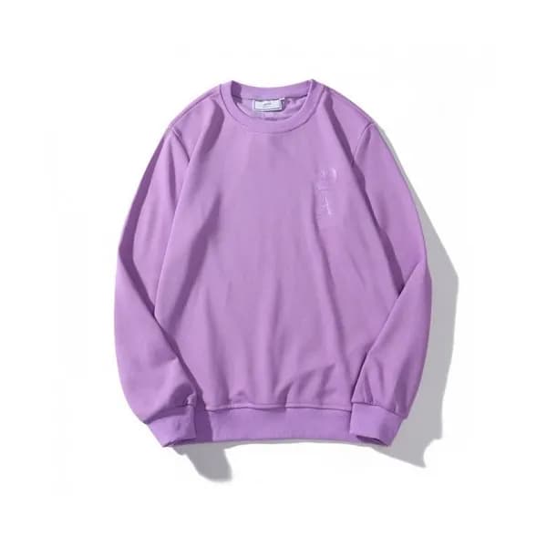 Ami Mens Logo Casual Cotton Man-to-man Purple - 아미… - 1