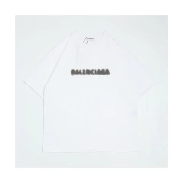 Balenciaga Mm/Wm Logo Cotton Short Sleeved Tshirt… - 1