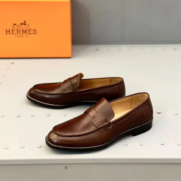 Hermes 에르메스 남성 브라운 로퍼 - Hermes Mens Brwon Loafer -… - 1