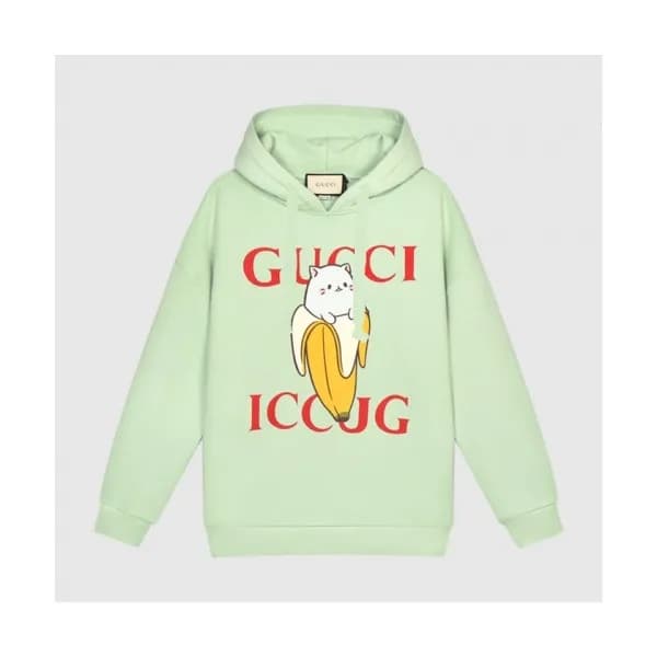 Gucci Mm/wm Logo Casual Oversize Cotton Hoodie Mi… - 1