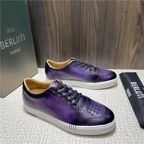 Berluti 2021 Men's Leather Sneakers,BERTS0279 … - 1