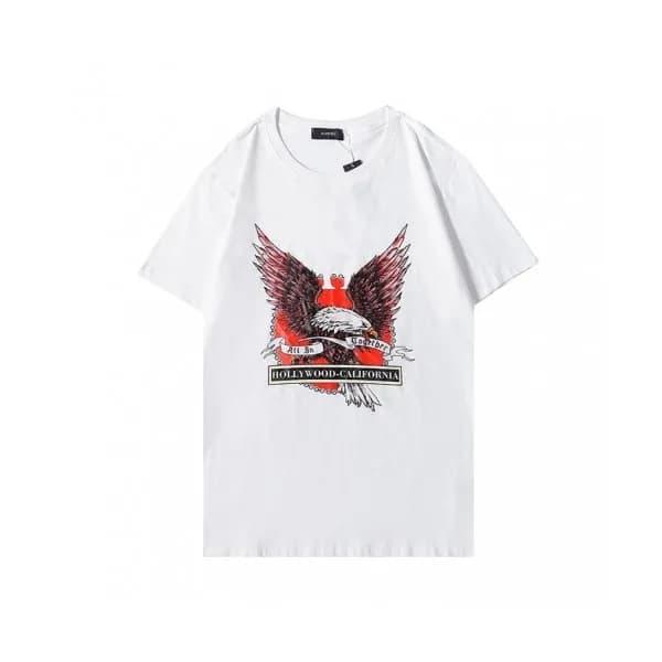 Amiri Mm/Wm Logo Cotton Short Sleeved Tshirts Whit… - 1